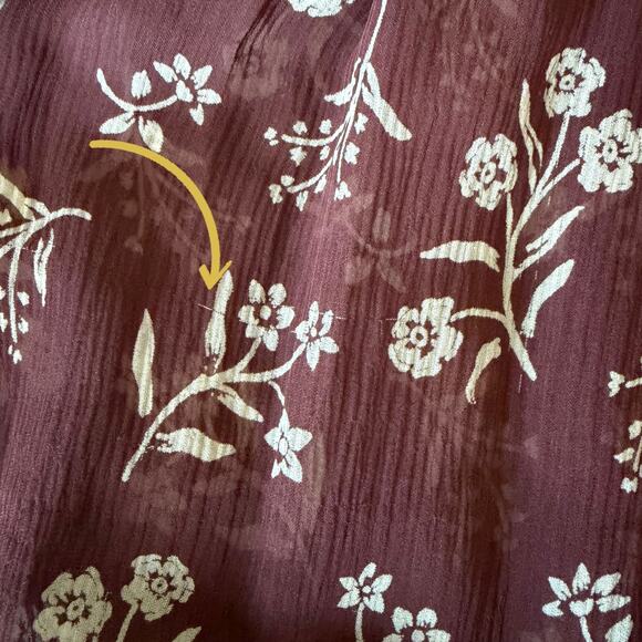 NILI LOTAN 100% Silk Floral Sheer Flowy Peasant Blouse in Multi Size L - Picture 9 of 13